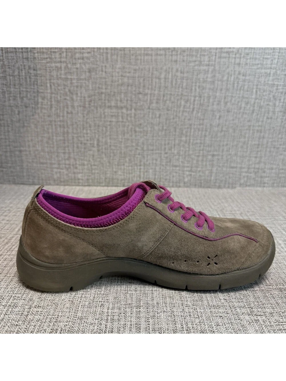 Dansko Shoes Womens Sz 38 EU Tan Suede Leather Elise Comfort Walking Sneaker